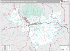 Huntington-Ashland Metro Area Digital Map Premium Style